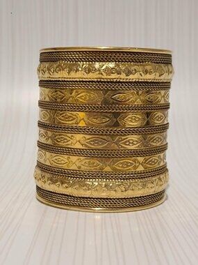 Genuine Gold Colour Indian Cuff Bracelet